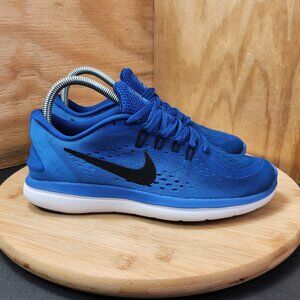 Nike Flex RN 2017 Womens Blue Running Shoes Sneakers Size 7.5
